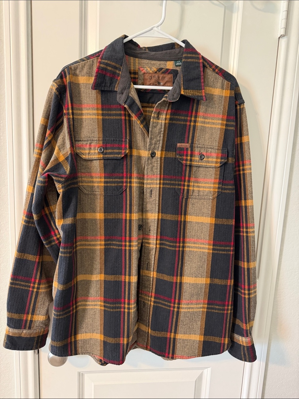O'Neill Men's Plaid Button-Down Shirt Jacket in Brown, Black & Yellow